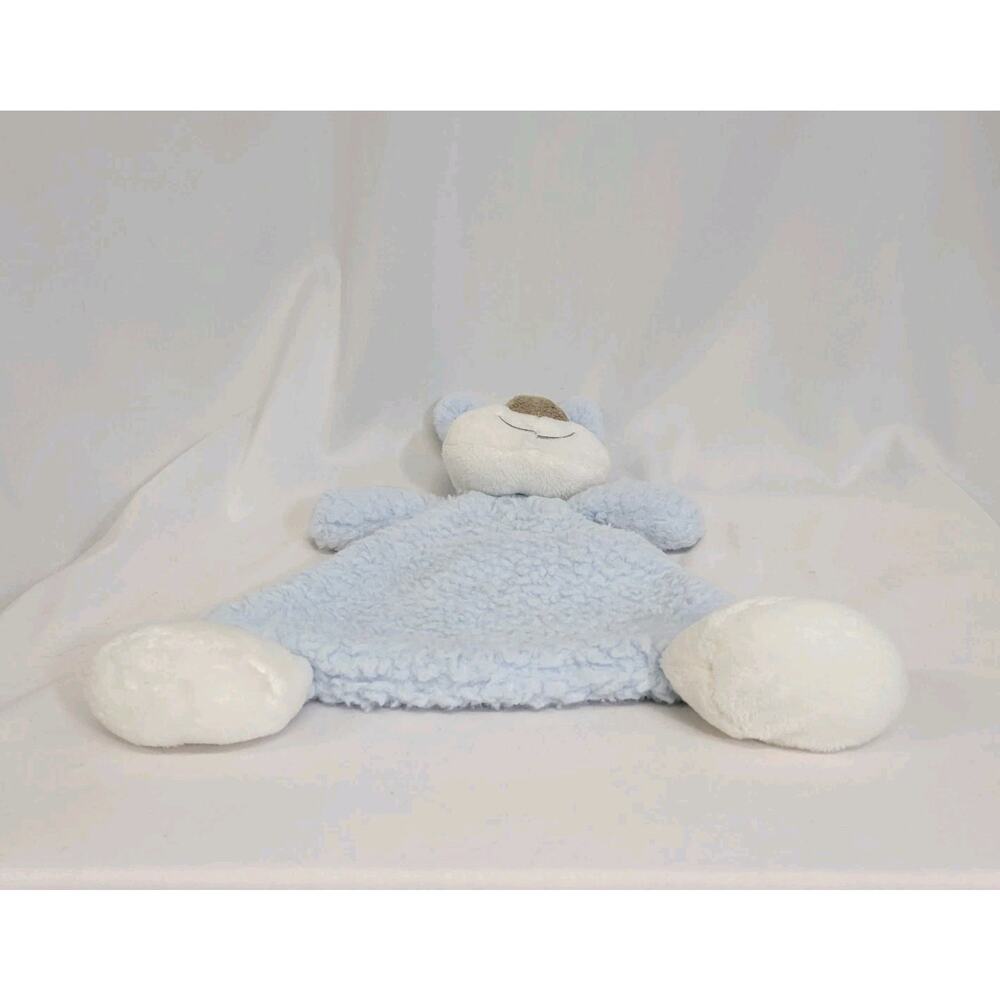 Nat & Jules Damien Blue Sherpa Plush Puppy Dog 12" Cozies Lovey Security Blanket - Picture 3 of 8